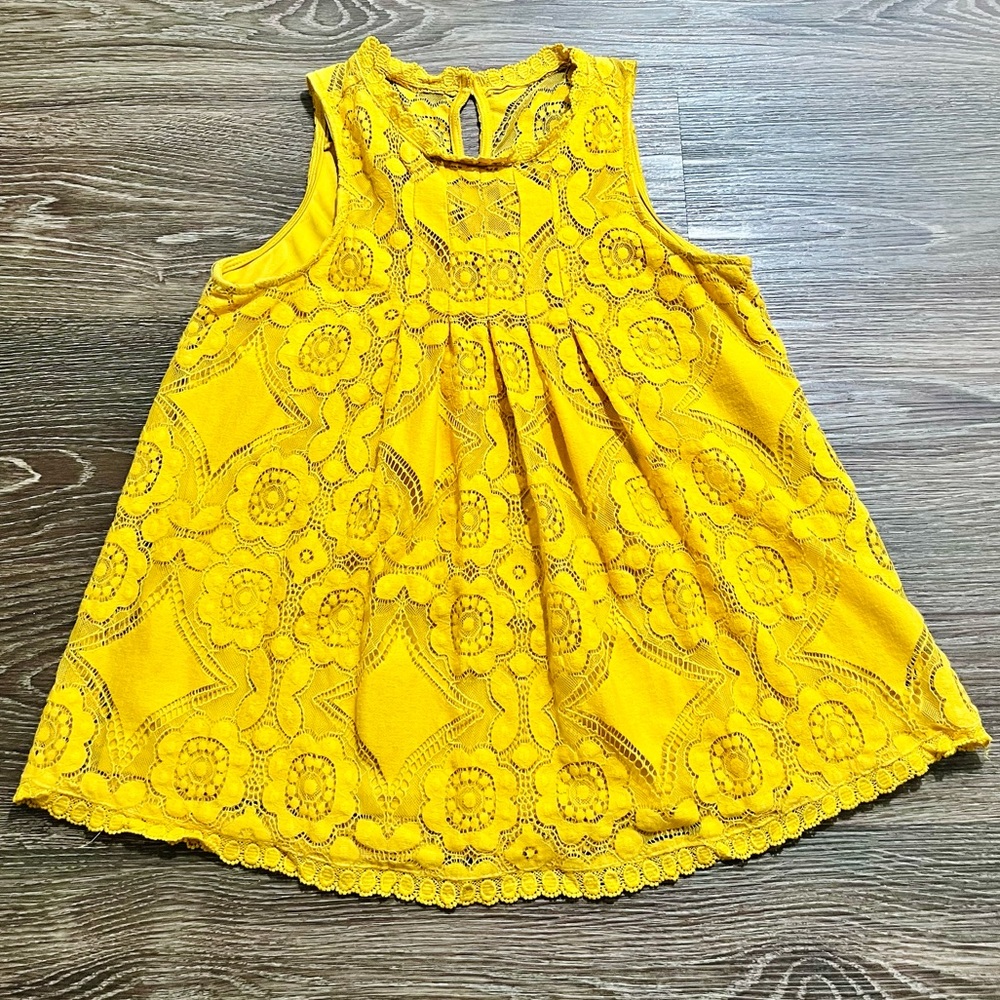 Bright yellow blouse by Doe & Rae